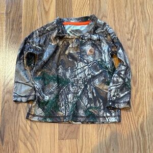 Carhartt Kids Woodland Camo Long Sleeve Tee